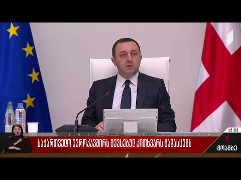 საქართველო ევროკავშირს შევსებულ კითხვარს გადასცემს